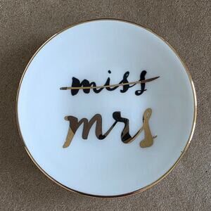 Kate Spade Wedding Miss Mrs Ring Dish